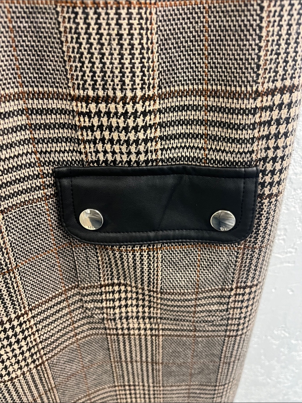 Tommy Hilfiger Plaid Sleeveless Mini Dress in Brown and Black - Picture 5 of 8